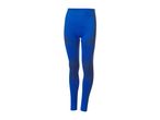 Blue seamless leggings with dark blue accents