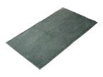 A rectangular dark green bath mat or rug on a white background.