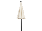 Livarno Parasol, closed, with a cream-colored canopy and dark grey pole.