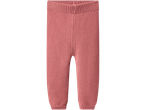 lupilu® Baby Knitted Leggings in a solid pink color with a textured knit pattern.