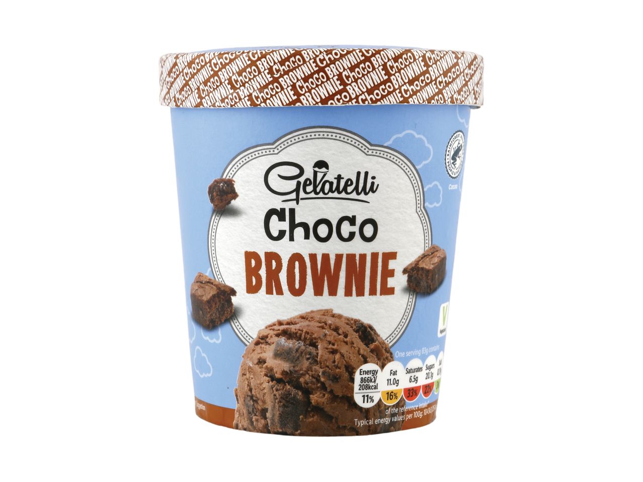 Ghirardelli Choco Brownie ice cream pint.