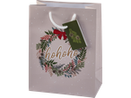 Crelando® dovanų maišelis su vainiku ir užrašu „hohoho“