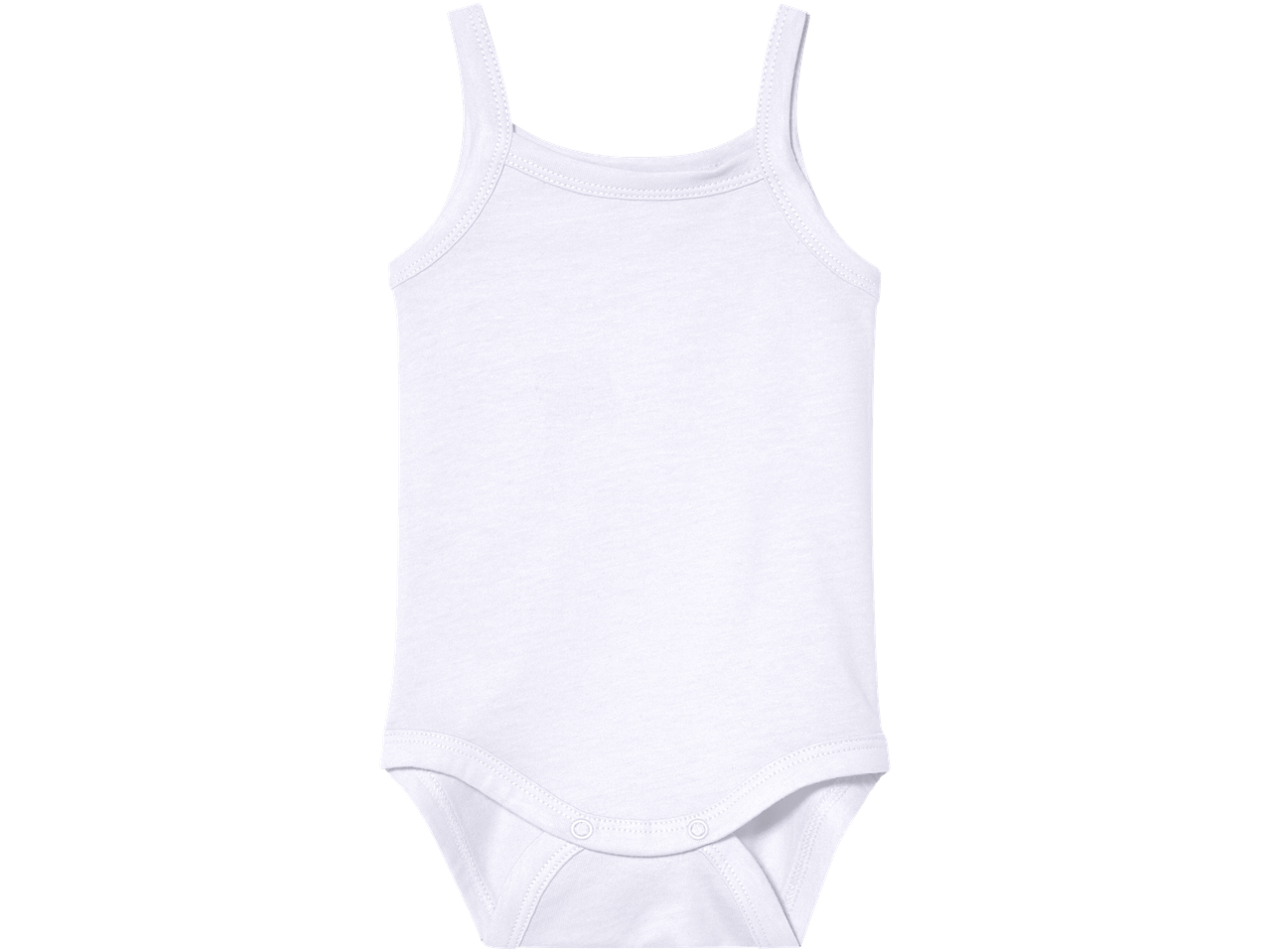 Bijeli baby body s tankim naramenicama.