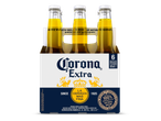 Een kartonnen verpakking met zes glazen flessen bier.