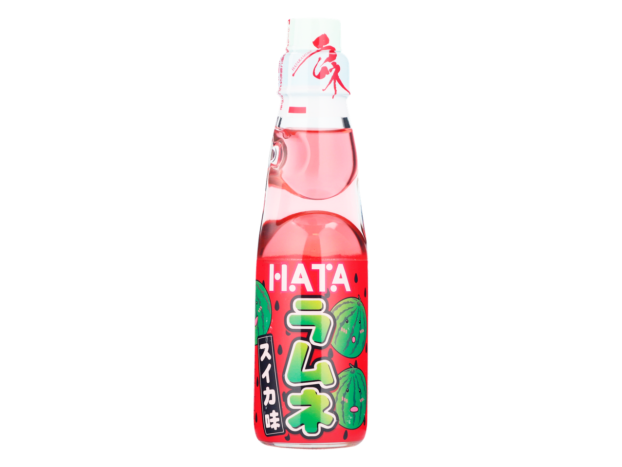 HATA Ramune watermeloen limonade in een fles.