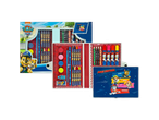 Paw Patrol art set with markers, pencils, and crayons.