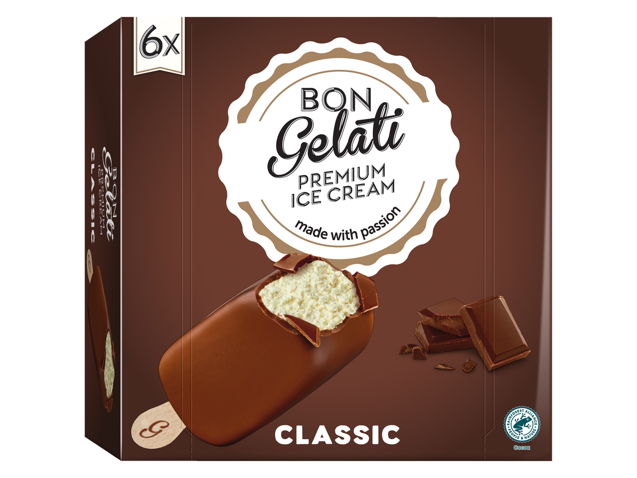 Bon Gelati Classic ijslollies, 6-pack.