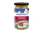 Jar of chickpeas in a spicy tomato sauce, Greek style, 680g, with nutritional information.