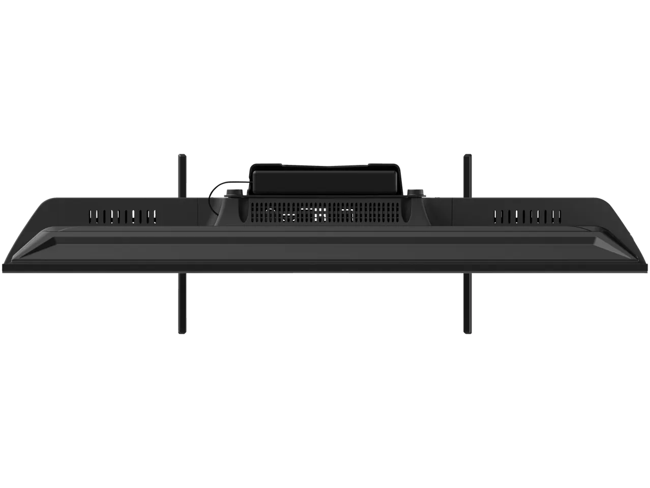 Rear view of a TV with wall mount.