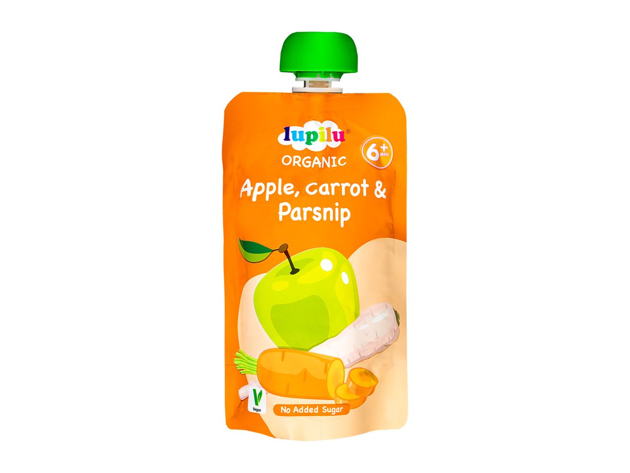 Lupilu organic pouch: apple, carrot & parsnip.