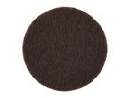 Brown abrasive disc for sanding or cleaning, isolated on a white background.