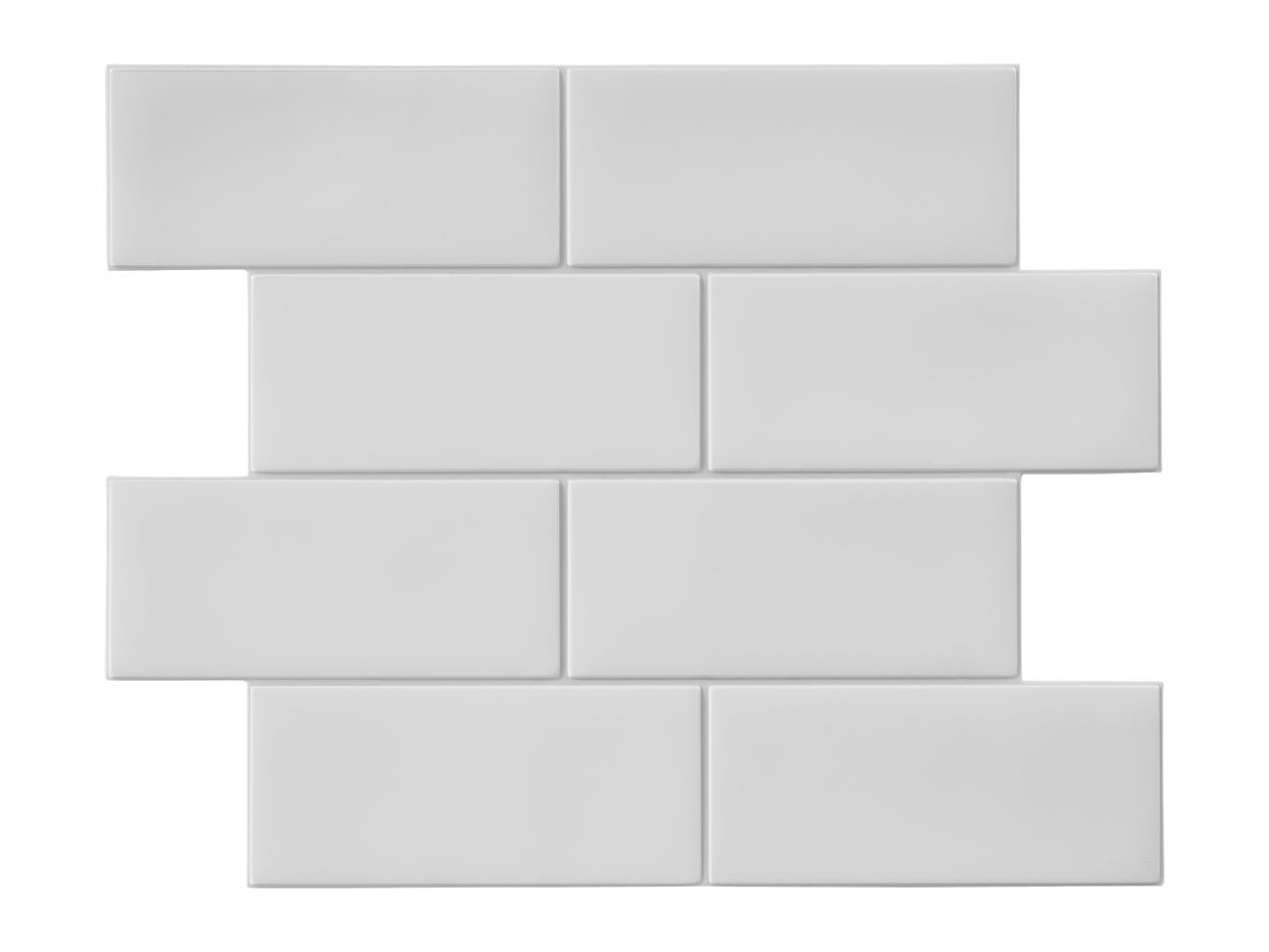 Livarno Home White Self-Adhesive Wall Tiles - 10 Pack