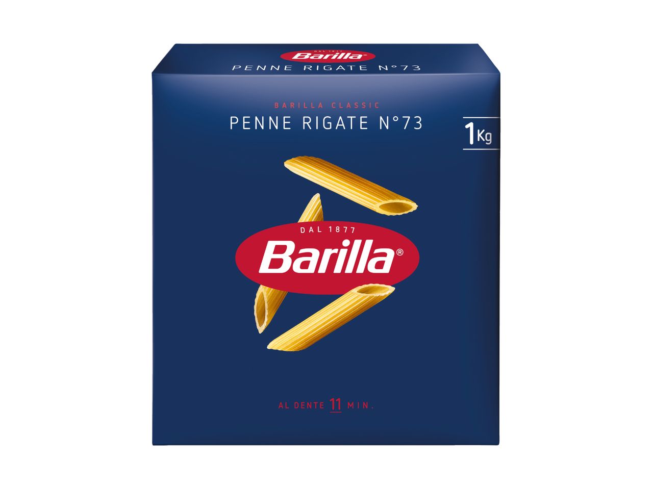 1 kg Packung Barilla Penne.