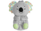 FISHER-PRICE kūdikio žaislas: Pilkas koalos pliušinis žaislas su raštuotomis ausimis ir letenėlėmis.