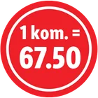 f 1 kom. = 67.50