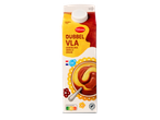 Een pak dubbelvla met chocolade- en vanillesmaak.