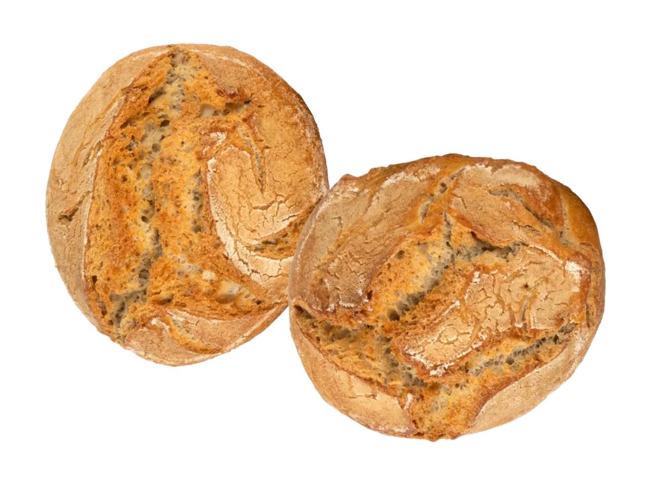 Zwei rustikale Brötchen
