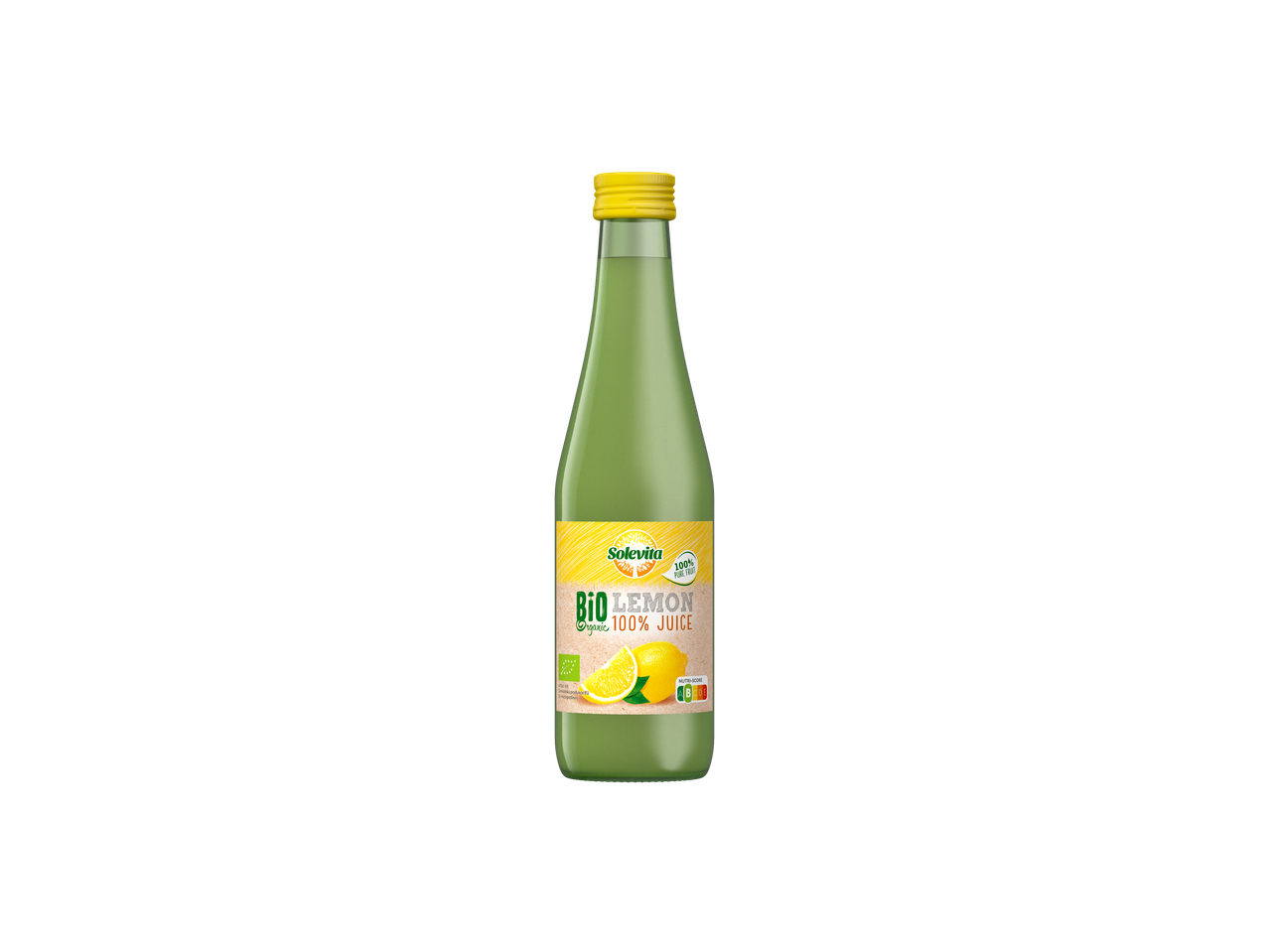 Solevita Bio Citromlé 100% gyümölcslé palackban.