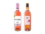 To flasker rosévin, en spansk Rioja Rosado 2023 og en sydafrikansk Rosé 2022.