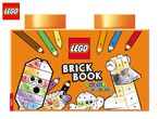 Coloring book with pencils and brick characters, titled 'Brick Book Color by Number'.