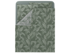 Conjunto de lençóis de cetim de algodão com padrão de folhas em tons de verde