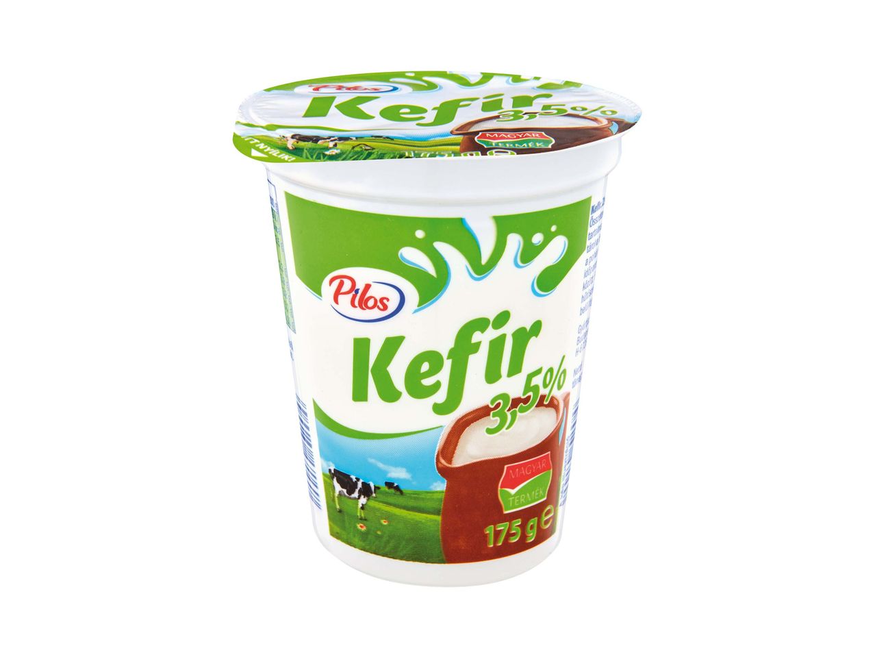 Pilos Kefir 3,5% pohárban.