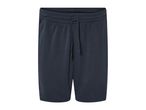 Dark navy blue jersey shorts.