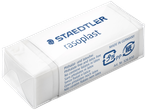 Borracha STAEDTLER rasoplast, sem ftalatos e látex, fabricada na Alemanha.