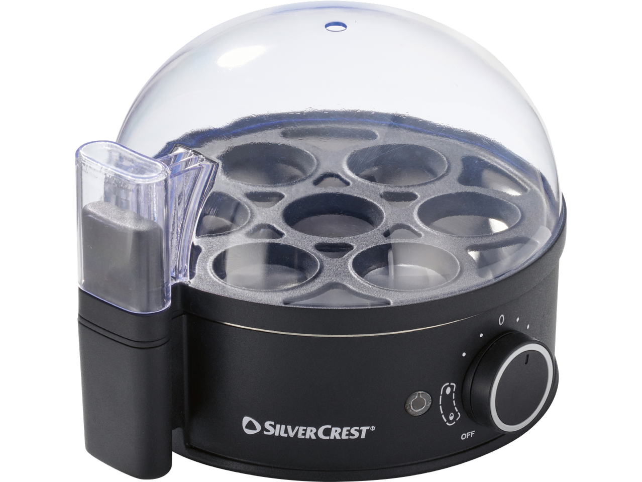 SilverCrest äggkokare med transparent lock och mätkopp