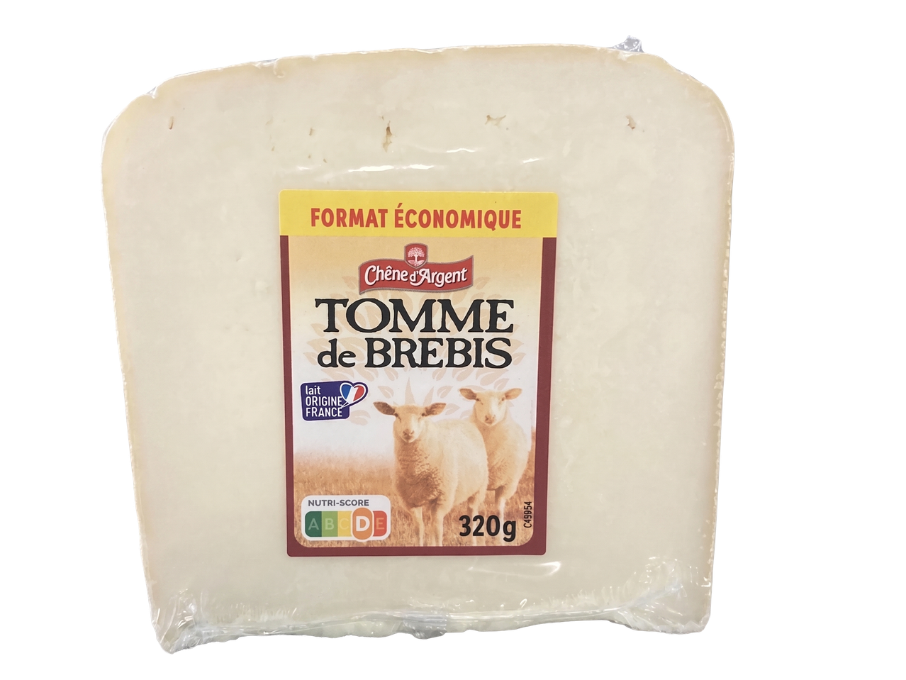 Fromage de brebis, format économique, 320g, Nutri-Score D, lait origine France.
