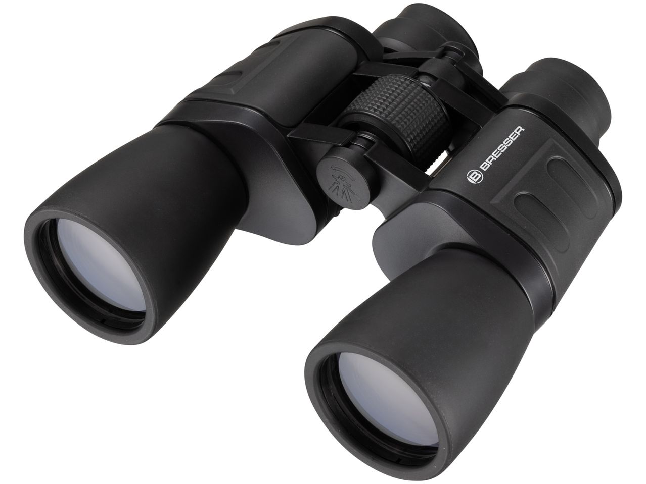 Black binoculars.