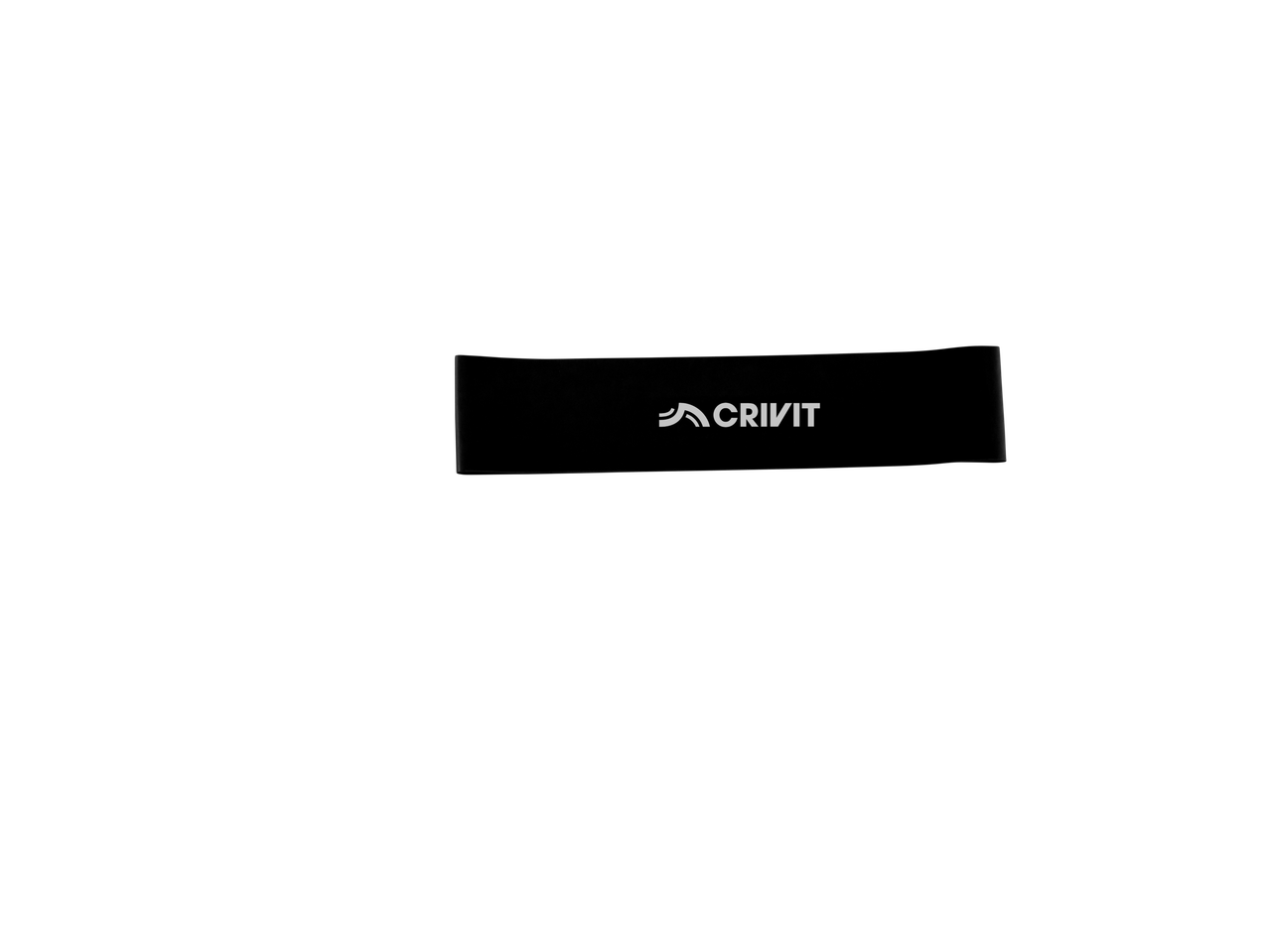 Melna Crivit fitnesa lente ar baltu logotipu.
