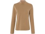 Plain brown long-sleeved turtleneck top