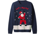 Esmara Kids' Light-Up Christmas Jumper with dancing Santa and 'Let's Party!' text.