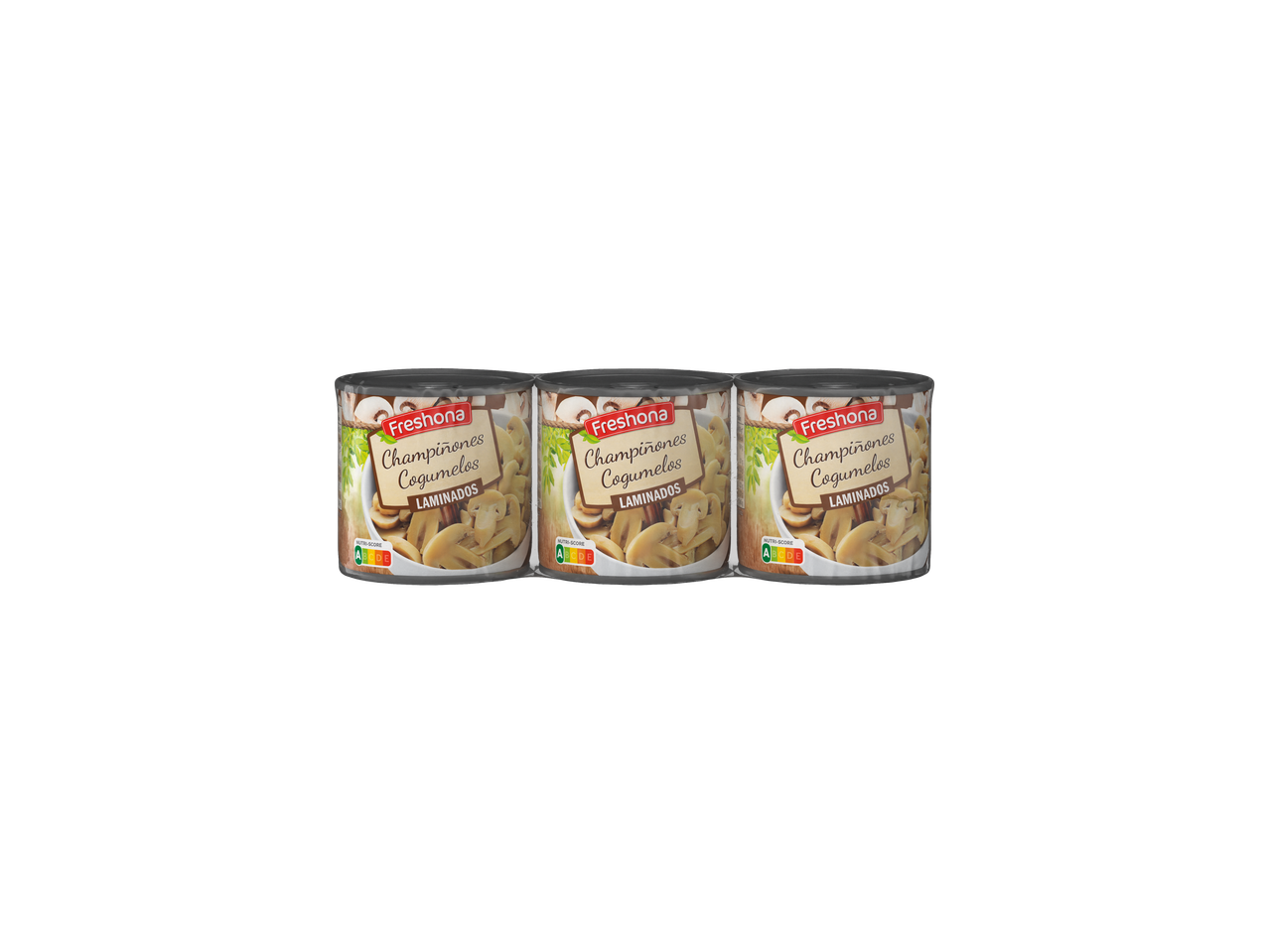 Cogumelos laminados Fresona em lata.