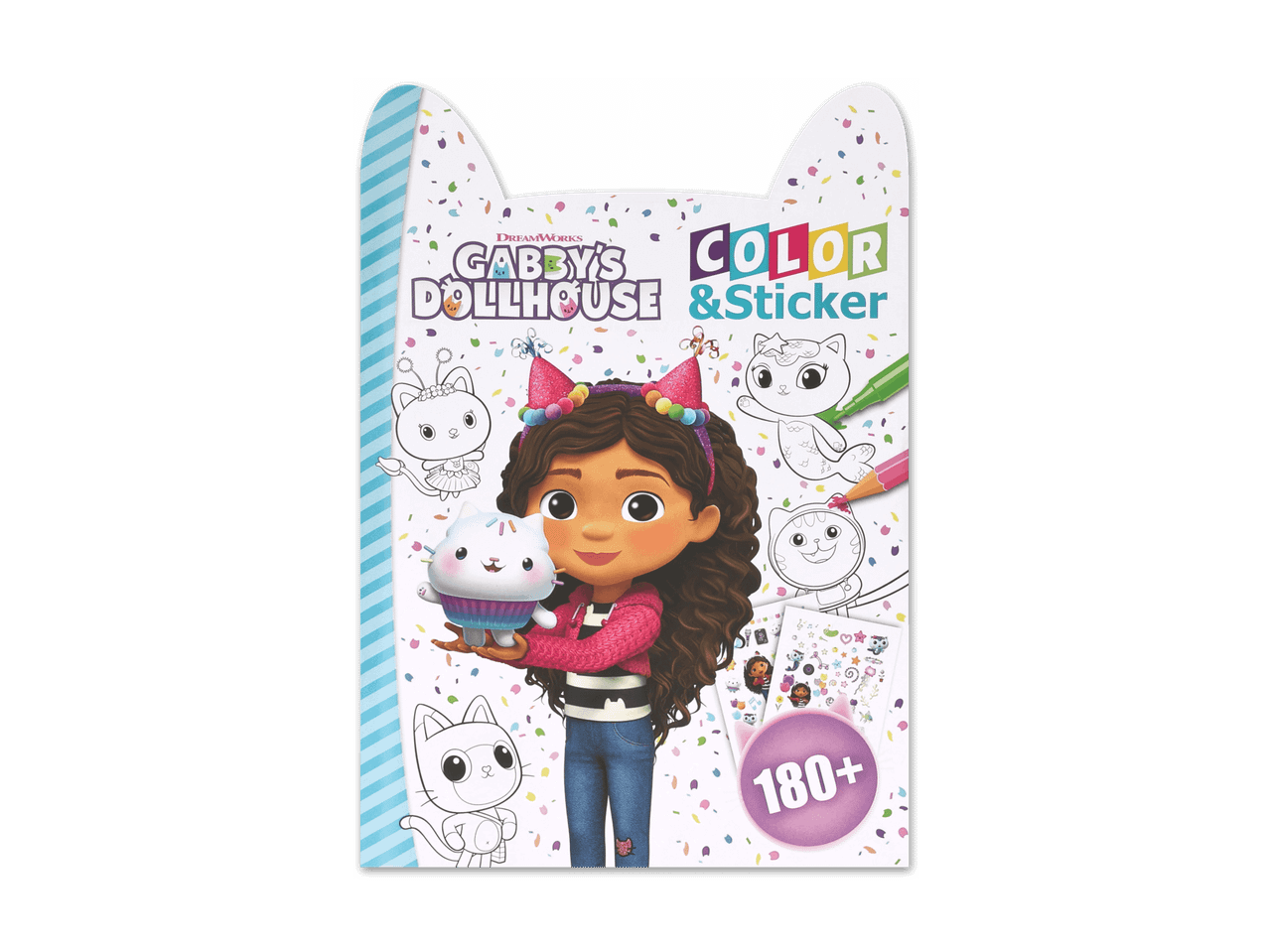 Gabby's Dollhouse Mal- und Stickerbuch mit über 180 Stickern