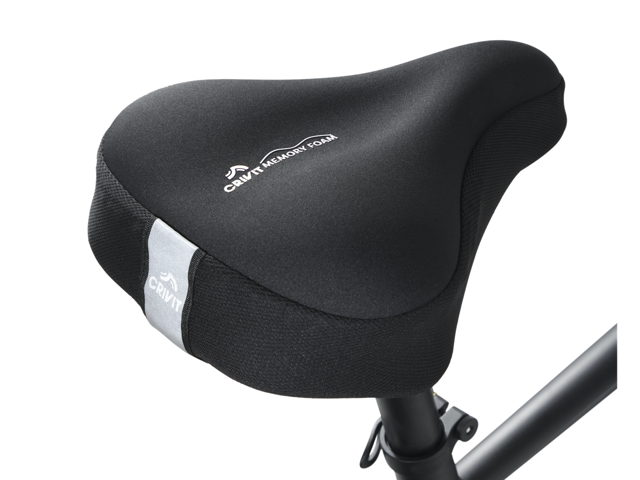 CRIVIT sēdekļa pārvalks ar atmiņas putām uz velosipēda.