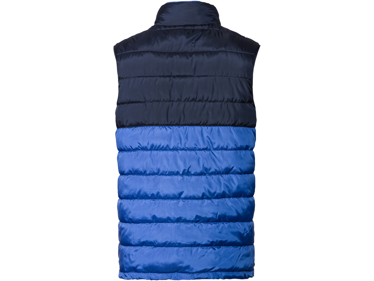 Ανδρικό μπουφάν χωρίς μανίκια, μπλε και μαύρο.