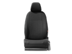 Set of black ULTIMATE SPEED car seat covers.