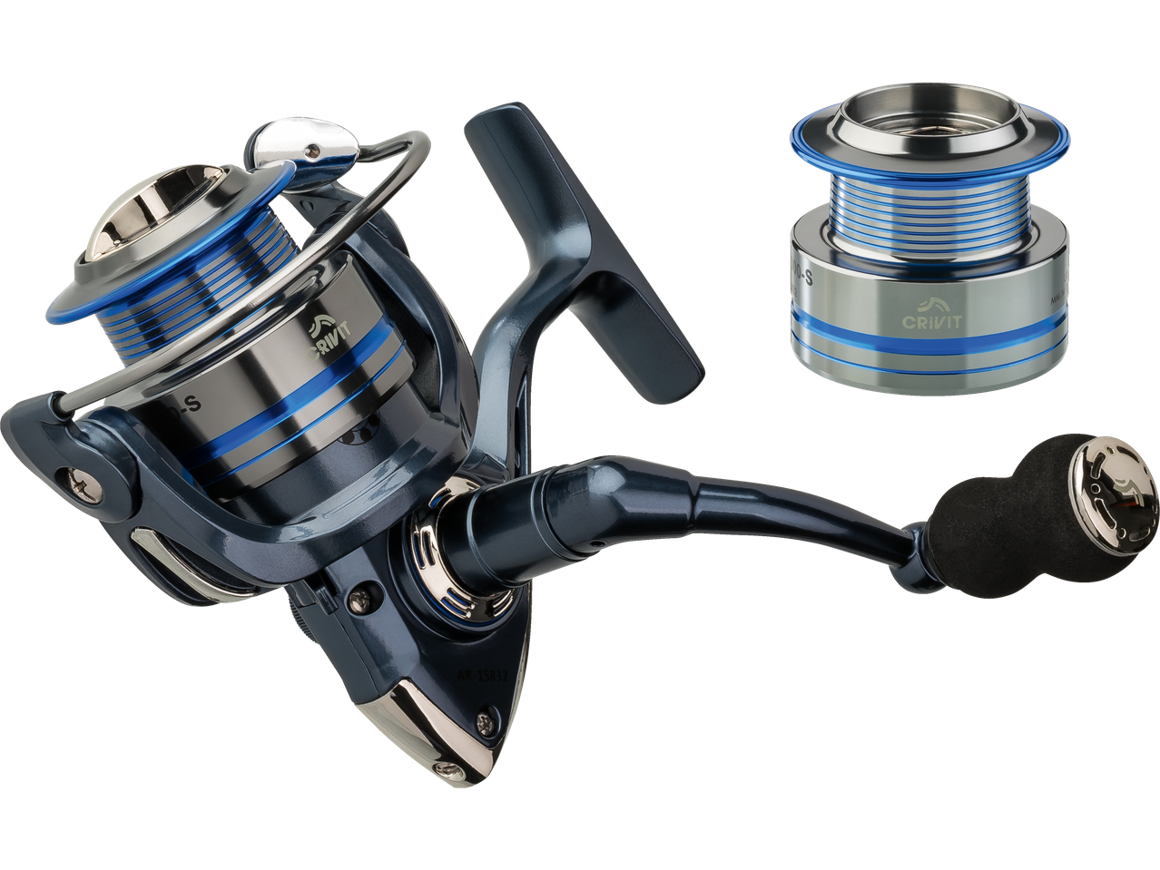 Crivit Angelrolle mit zusätzlicher Spule.