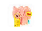 Embalagem de peitos de frango XXL da marca Frango Nacional, com selo de bem-estar animal.