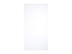 A white, rectangular wall plate.