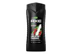 Velika steklenica gela za tuširanje Axe Africa z vonjem mandarine in sandalovine.