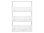 White Shelving Unit With 6 Compartments.