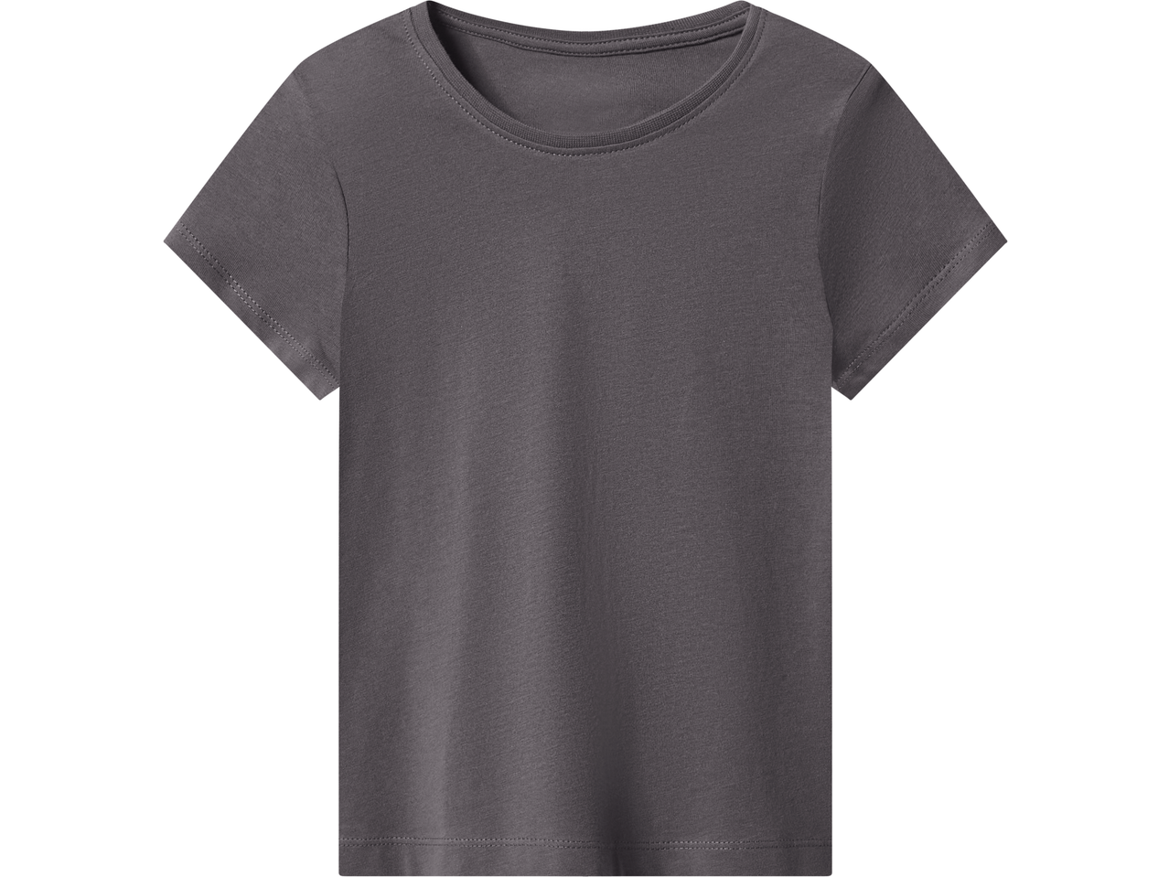 Σκούρο γκρι βασικό κοντομάνικο μπλουζάκι για παιδιά