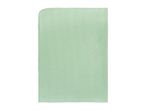 Light green fleece blanket with stitched edges