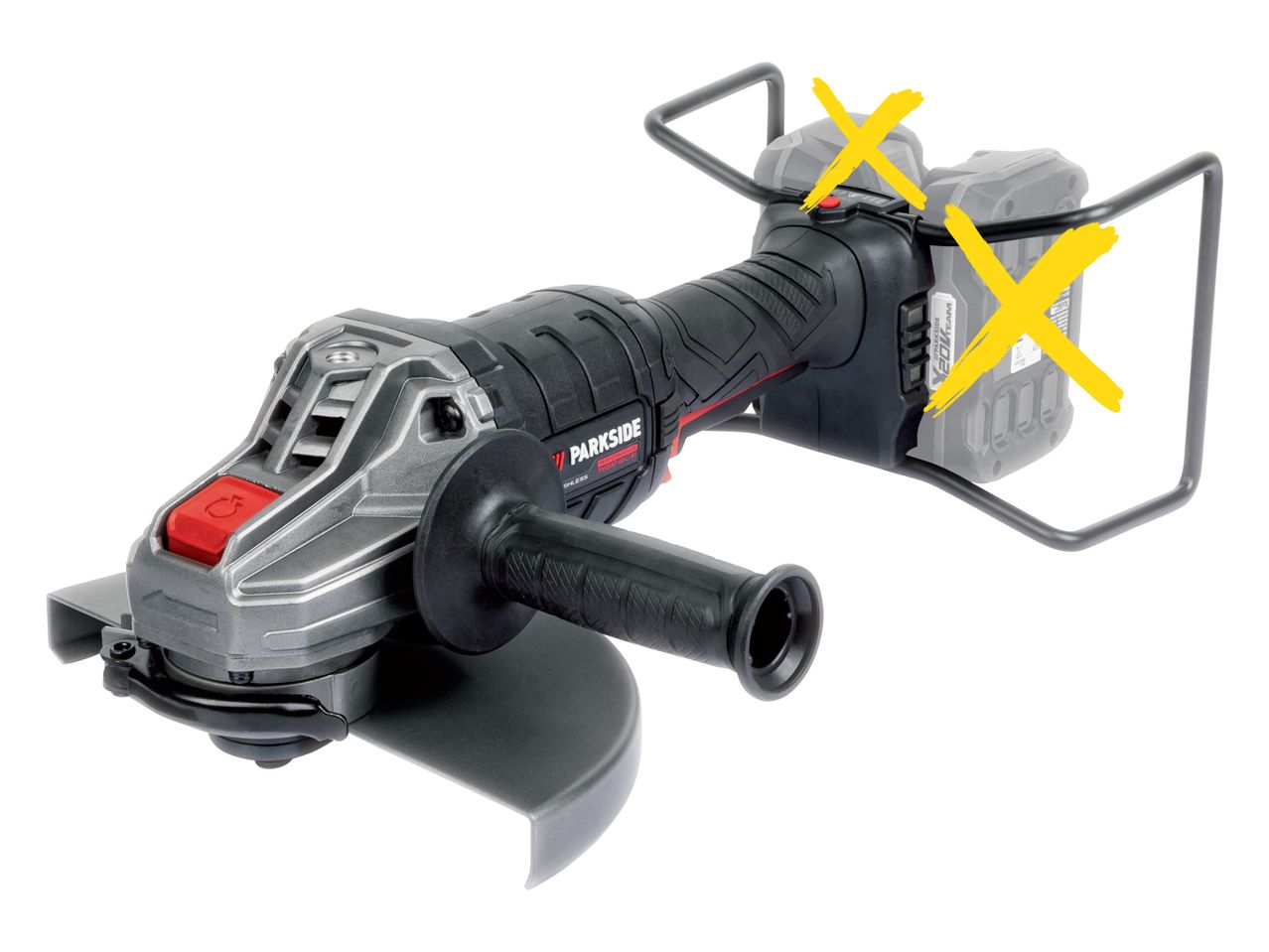 Kotna brusilka Parkside Performance z baterijo in zaščitnim okvirjem