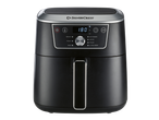 SILVERCREST® 2150W Air Fryer with digital display showing 180°C, reheat, roast, bake, dehydrate, air fry, prove, and ultra crisp functions.