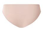Seamless beige women's briefs, front view.