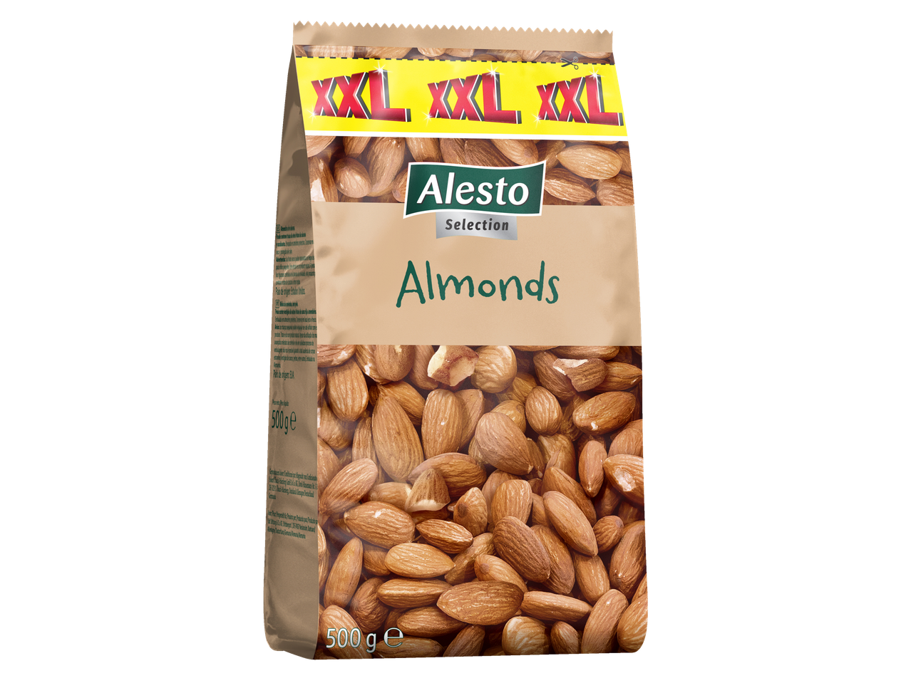 Alesto Selection XXL almonds: 500g bag.